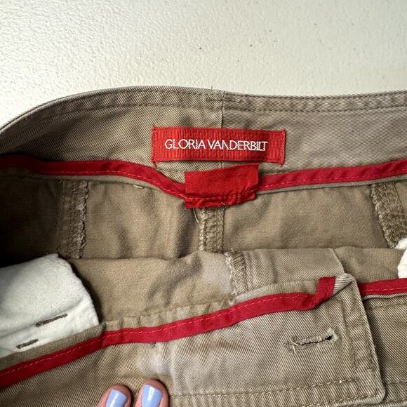 VTG Gloria Vanderbilt Maxi Skirt Brown Khaki 100% Cotton Women's Size 12 Cargo - Picture 5 of 6